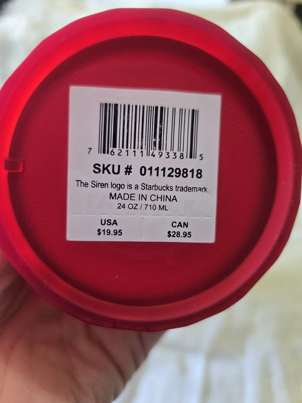 Starbucks Red Stainless Tumbler with Straw